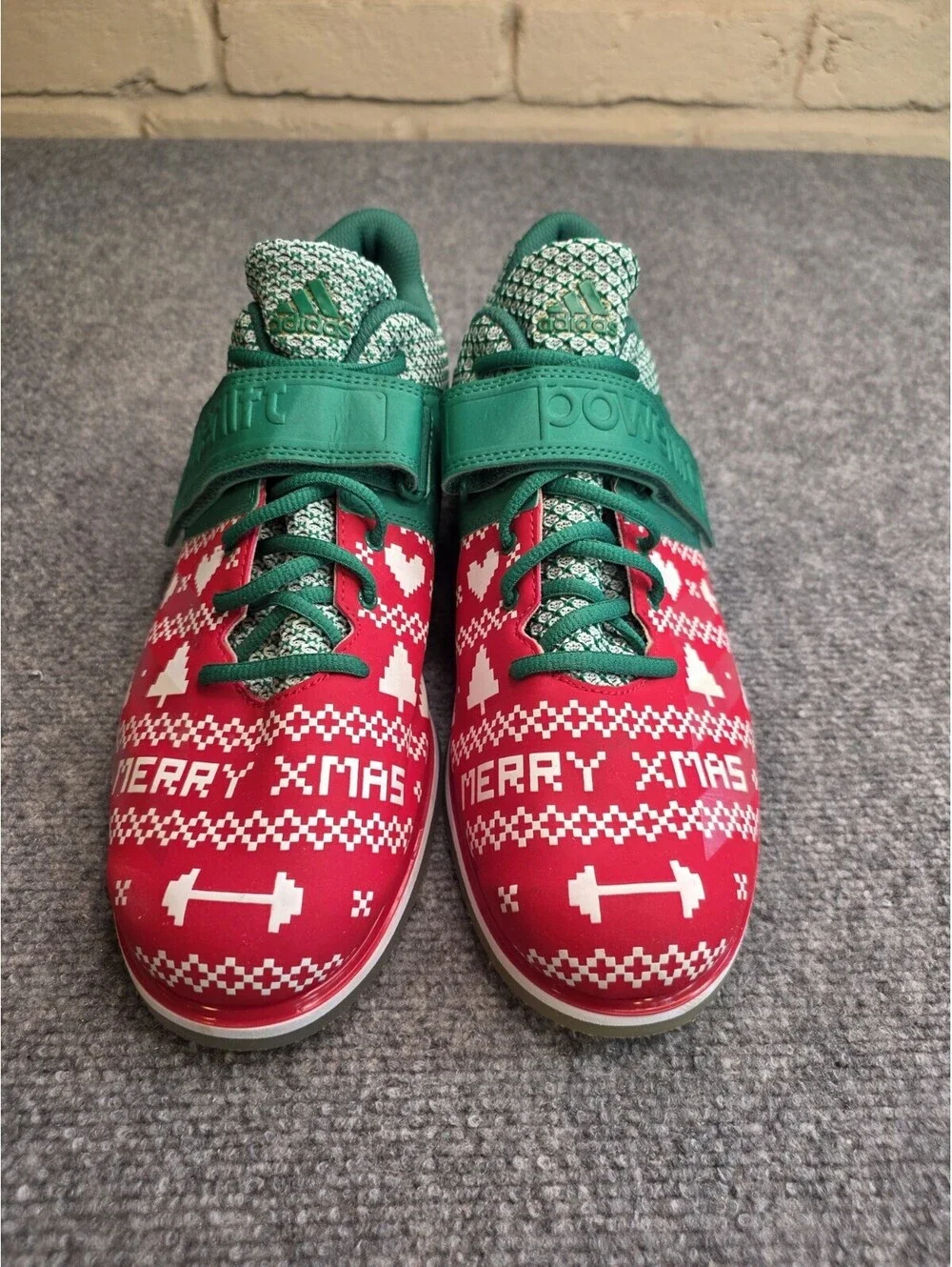 Adidas Powerlift 3.1 Christmas Sweater Shoes CG6455 Sz 13